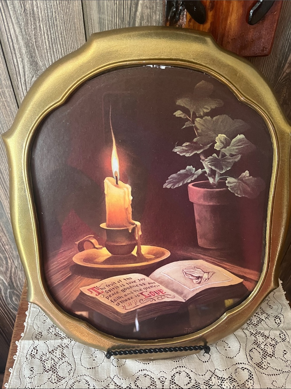 Gold Framed Candle Still Life Wall Art